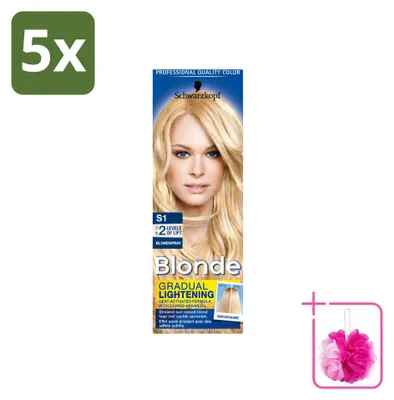Produktbild von 5 x Schwarzkopf Blonde Super S1 Blondspray - Sparpackung - 5 Stücke