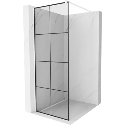 Obrázok produktu pre Mexen Kioto sprchová stena 70 x 200 cm, transparentnéné/čierny vzor 8 mm, biela - 800-070-101-20-77
