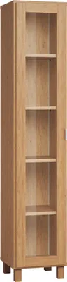 Produktbild von Vitrine Averias 09, Farbe: Eiche - Abmessungen: 195 x 39 x 40 cm (H x B x T)