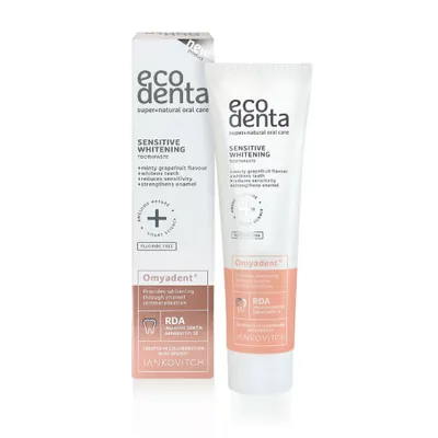 Produktbild von Zahnpasta Omyadent Sensitive Whitening Ba lica Pasta Pro Citliva c Zuby A Da sna