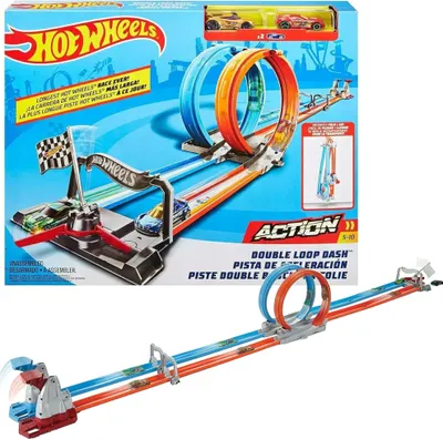 Obrázok produktu pre Mattel - Hot Wheels Dvojitá slučka Dash Trackset