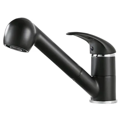 Produktbild von Spültischarmatur Küchenarmatur Wasserhahn Einhand mit ausziehbar Brause Armatur für Spüle modernes Design Schwarz