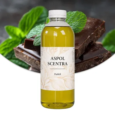 Produktbild von Aspol Scentra Minzschokolade UFIREADY Duftöl für Kerzen und Diffusoren 1000 ml, KI-generiertes Bild