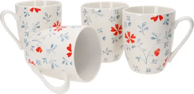 Produktbild von Ritzenhoff Julia Blume blau 4er Set Kaffeebecher 250ml Tee-Tasse florales Dekor