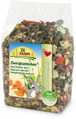 Produktbild von JR Farm 13668, Granulat, 1,2 kg, Zwergkaninchen, Vitamin A, Vitamin C, Vitamin D3, Vitamin E, 11,8%, 2,4%
