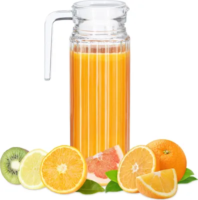 Produktbild von relaxdays Saftkrug Glas 1 l