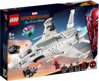 Produktbild von LEGO® Marvel Super Heroes™ Starks Jet & der Drohnenangriff, 76130