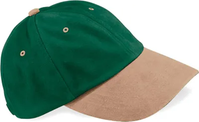 Immagine prodotto di Beechfield B57 | Cappello a basso profilo in cotone spazzolato pesante / Kappe / Mütze / Hut - Farbe: Forest Green/Taupe - Größe: Taglia unica