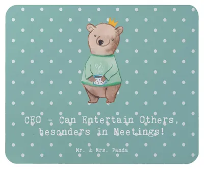 Produktbild von Mr. & Mrs. Panda Mousepad CEO Unterhaltungskünstler - Meeresbrise - Geschenk, mousematte, Geschäftsstrategie, Berufsgestaltung, pc mausunterlage, handgefertigte Geschenke