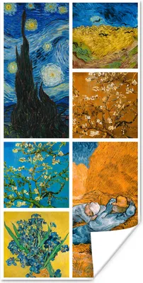 Produktbild von MuchoWow® Poster Van Gogh - Collage - Alte Meister 20x40 cm - Plakat - Foto