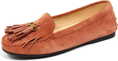 Produktbild von F9384 mocassino donna dunkel antikrosa TOD'S Wildlederschuh loafer Frau