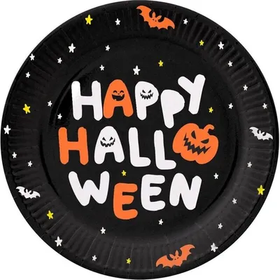 Produktbild von 8 Partyteller - Happy Halloween - BoOo - ca. Ø 23 cm