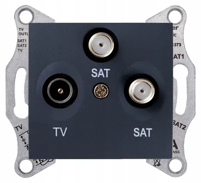 Produktbild von Schneider Electric Sedna Antennensteckdose TV/SAT/SAT Enddose 1dB Anthrazit