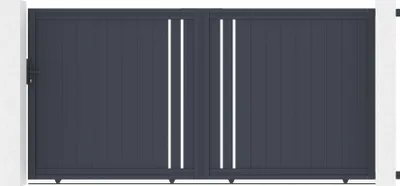 Produktbild von Schiebetor 3,5 m GIONA H.180 graues Aluminium