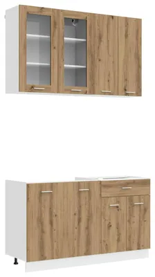 Produktbild von vidaXL Kücheneinheit LYON 4 stk. Artisan-Eiche Holzwerkstoff