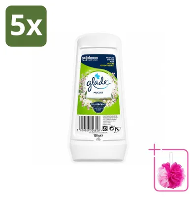 Productafbeelding van 5 x Glade Gel luchtverfrisser - Maiglöckchen (maagdenpalm) - 150 g - Voordeelverpakking - 5 stuks