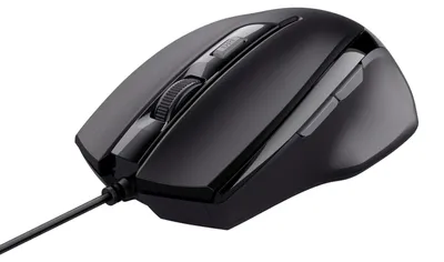 Zdjęcie produktu dla Mysz Voca Comfort przewodowa, dostępna w wersjach z rozdzielczością 800, 1200, 1600 lub 2400 DPI. Długość kabla: 160 cm. Kolor: czarny