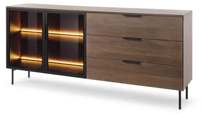 Obrázek produktu pro Komoda se zásuvkami a LED osvětlením Lummer Dub Dunin