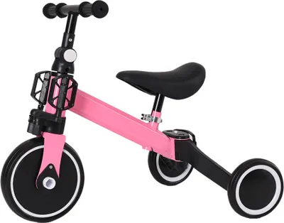 Produktbild von 3 in 1 Kinder Dreirad Laufräder Laufrad Balance Fahrrad mit Pedalen von 1-3 Jahren Rosa