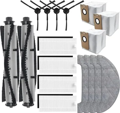 Produktbild von Zubehör Ersatzteile Zubehörset für Honiture Q6 Pro, für Laresar L6 Pro, für Imou L11 Pro, für AIRROBO T10+, für Neabot N2, 2 Hauptbürsten, 4 Seitenbürsten, 4 Filter, 4 Mopp Wischtücher, 3 Staubbeutel