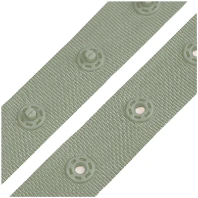 3m Druckknopfband 18mm Druckknopf Band Bodyverschluss Miederband Farbwahl khaki