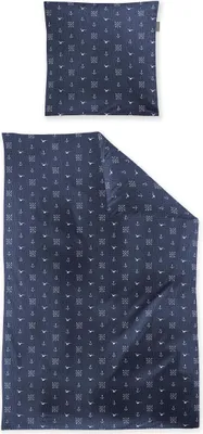 Produktbild von Irisette Seersucker Bettwäsche-Garnitur Easy 8603 Farbe blau Größe 135x200+80x80