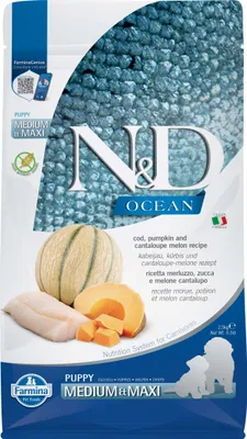 Produktbild von N&D Ocean Puppy Kabeljau mit Kürbis medium/maxi 2,5 kg
