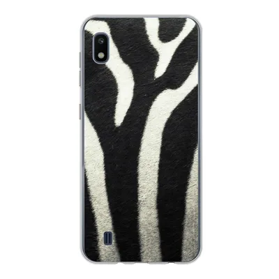 Produktbild von MuchoWow® Handyhülle Schutzhülle Hülle für Samsung Galaxy A10 Tiermuster - Zebra - Schwarz - Weiß Silikon Softcase Handy Hülle - Schutzhülle