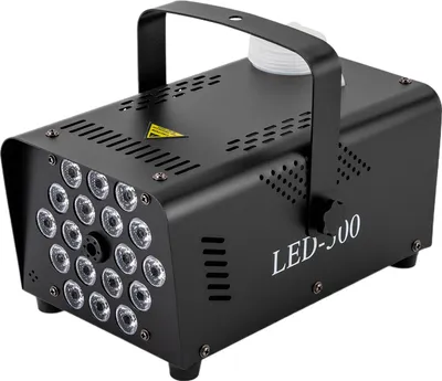 Produktbild von Nebelmaschine 500W Minidisco Rauchmaschinen mit 18 LED RGB Lichter und Fernbedienung für Halloween, Weihnachten, Hochzeit, Geburtstag, DJ Effekt