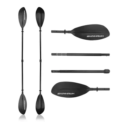 Produktbild von Skinhawk Fiberglas/Carbon Kajak Doppelpaddel 4-teilig