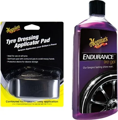 Produktbild von Meguiar's® Tyre Dressing Applicator Pad + Meguiar's® Gold Class Endurance Langanhaltend Reifengel 473 ml