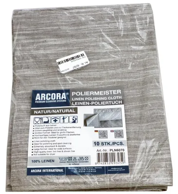 Produktbild von Arcora Poliermeister 60 x 70 cm Leinen Poliertuch Fenstertuch