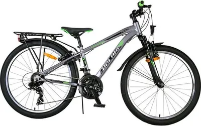 Produktbild von Volare Cross Kinderfahrrad - Jungen - 24 Zoll - Grau - 21 Gänge - Zwei Handbremsen