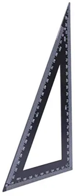 Obrázek produktu pro Trojúhelníkové pravítko – přesné měření – 30/60 stupňů, 120 x 300 mm, kov, pro stavebnictví