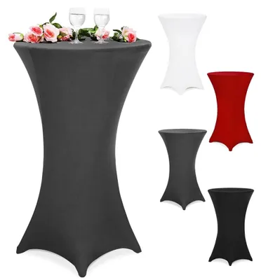 Produktbild von Cocktailtischdecke, Anthrazit, 80 cm, Stretchgewebe