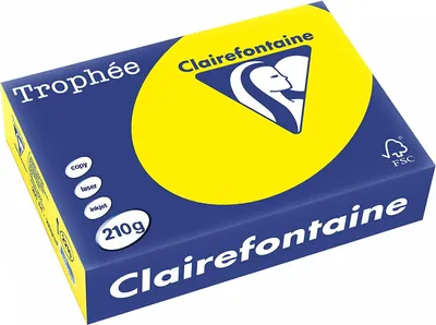 Produktbild von Clairefontaine Trophee Papier 2210C Kanariengelb 210g/m² DIN-A4 - 250 Blatt