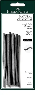 Obrázok produktu pre FABER-CASTELL Zeichenkohle natürlich Pitt 5-8mm in BK