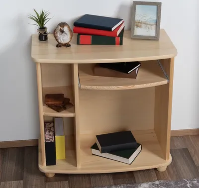 Produktbild von TV-Unterschrank Kiefer massiv Vollholz natur Junco 203 - Abmessung 74 x 77 x 40 cm