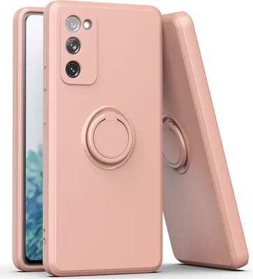 Produktbild von Samsung S20 FE Handyhülle, Ring Halter Ständer Kratzfeste Weiche Silikon schutzhülle für Samsung Galaxy S20 FE/S20 FE 5G/S20 FE 2022 Pink