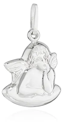 Obrázek produktu pro Přívěsek "Anděl strážný" od NKlaus, stříbro 925, rhodované, lesklé, rozměry 16x13 mm