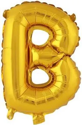 Zdjęcie produktu dla Balon Litera "B", Rozmiar: Ok. 30 Cm, Matowe Złoto