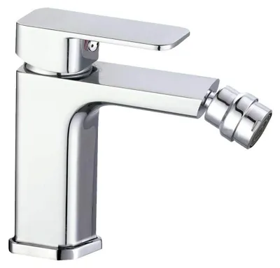 Imagen del producto de Grifo cuadrado para bidé, acabado en cromo, fácil instalación, ideal para el baño