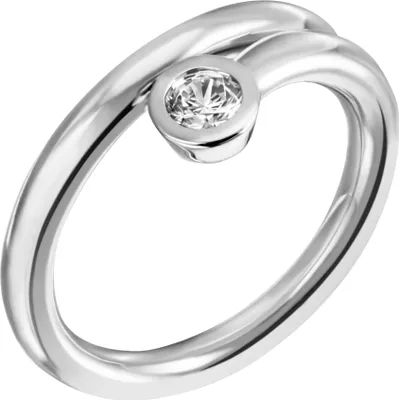 Produktbild von Gr. 52 Damen Ring 925 Sterling Silber 1 Zirkonia Silberring