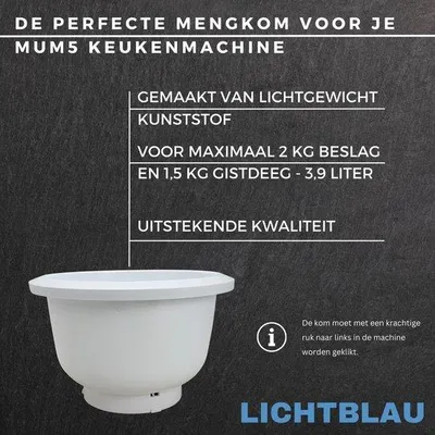 Produktbild von Weißer Kunststoffmischer 3,9l vaatwasmachinebeständig