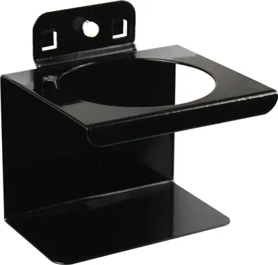 Produktbild von Rund-/Spraydosenhalter 1-fach für Lochplatte | BxØ 10x7cm | Tiefschwarz