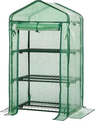 Zdjęcie produktu dla Mała, stabilna skrzynka Broeikas 69 x 49 x 126 cm, zielona, z folii PE