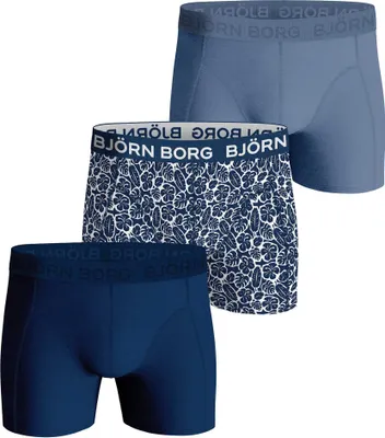 Produktbild von Björn Borg - Herren - Boxershorts Aus Baumwoll-Stretch, 3er-Pack - Blau/Schwarz/Weiß - Gr. M
