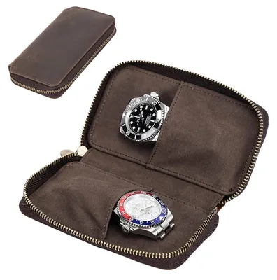 Immagine prodotto di Custodia da viaggio per orologi, adatta a 2 orologi