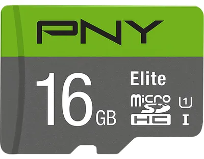 Produktbild von Elite microSD 16 GB (grau/grün, Class 10, UHS-I, SD-Adapter)
