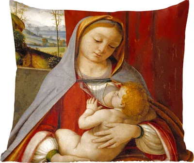 Produktbild von MuchoWow® Zierkissen Sofakissen Wohnzimmer Dekokissen 60x60 cm Leonardo da Vinci - Sitzfläche - Foto Polster